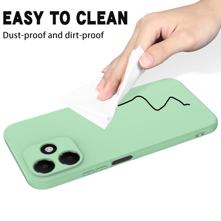 For OPPO A6c 4G Global Solid Color Liquid Silicone Dropproof Full Coverage Phone Case