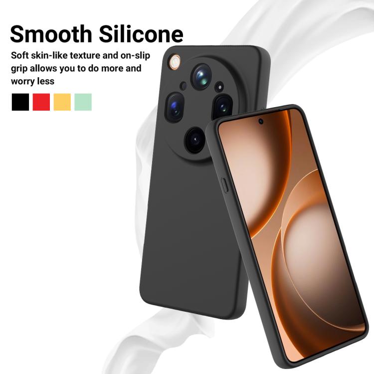 For OPPO Find X9 Ultra 5G Solid Color Liquid Silicone Dropproof Full Coverage Phone Case