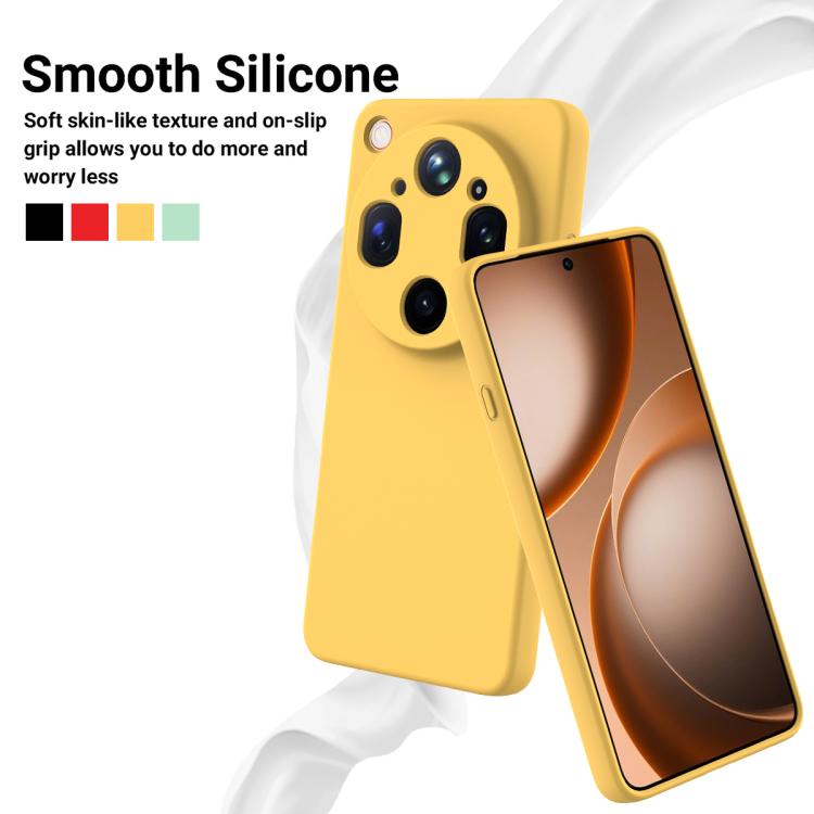 For OPPO Find X9 Ultra 5G Solid Color Liquid Silicone Dropproof Full Coverage Phone Case