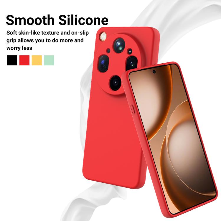 For OPPO Find X9 Ultra 5G Solid Color Liquid Silicone Dropproof Full Coverage Phone Case