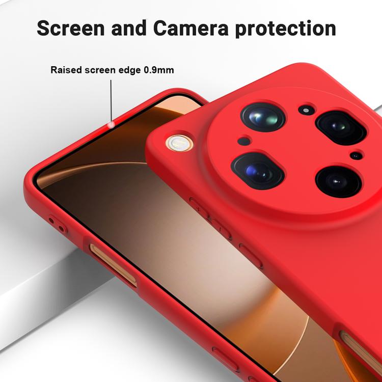 For OPPO Find X9 Ultra 5G Solid Color Liquid Silicone Dropproof Full Coverage Phone Case