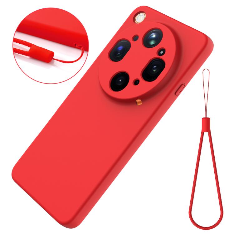 For OPPO Find X9 Ultra 5G Solid Color Liquid Silicone Dropproof Full Coverage Phone Case