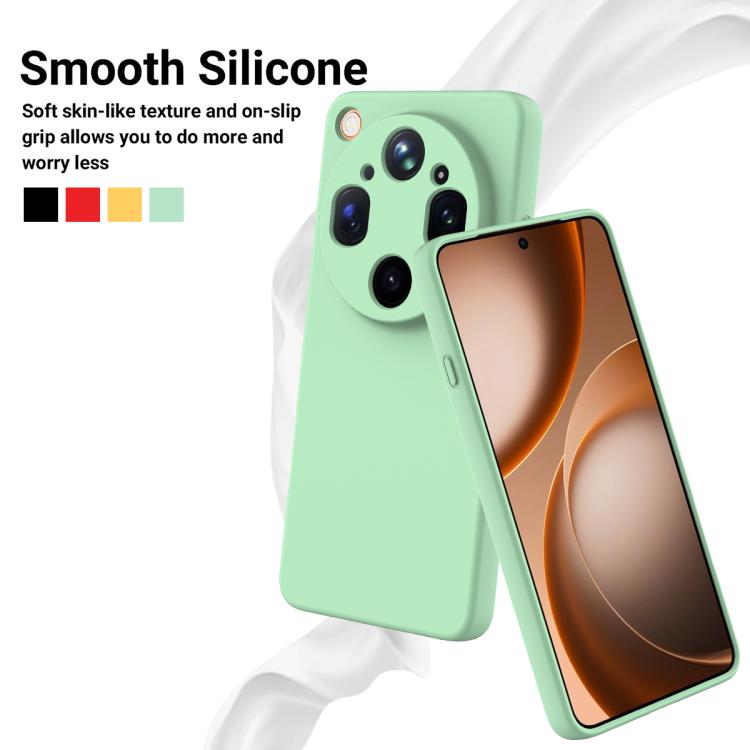 For OPPO Find X9 Ultra 5G Solid Color Liquid Silicone Dropproof Full Coverage Phone Case