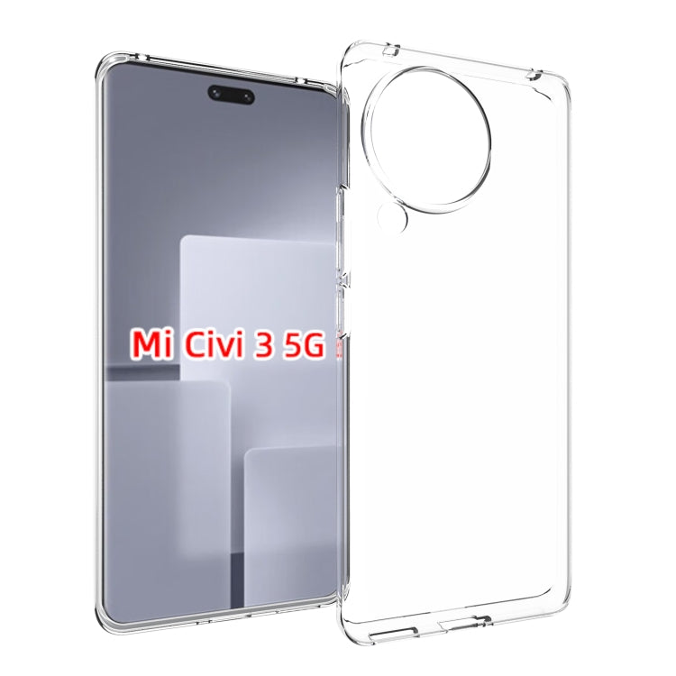For Xiaomi Civi 3 5G Waterproof Texture TPU Phone Case(Transparent)