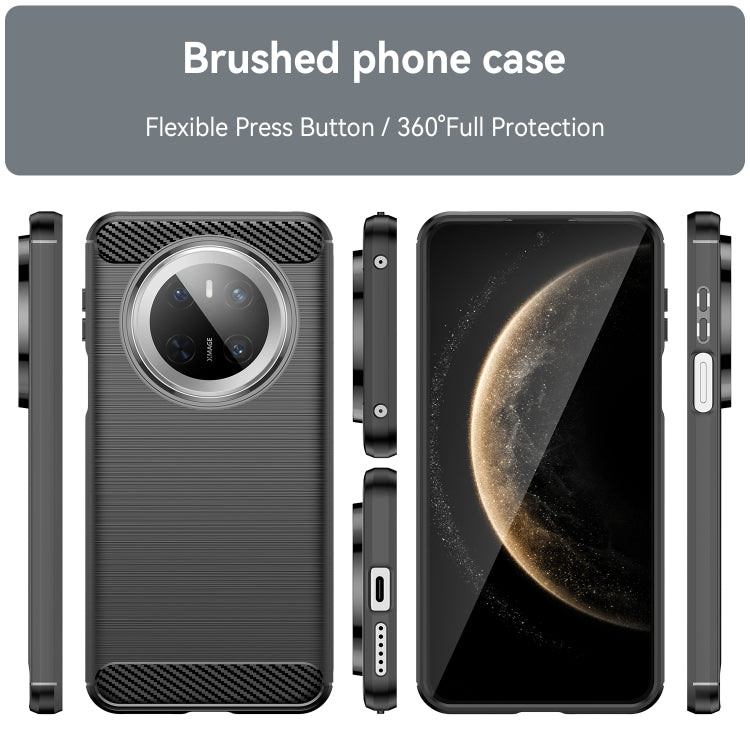 For Huawei Mate 70 Brushed Texture Carbon Fiber TPU Phone Case