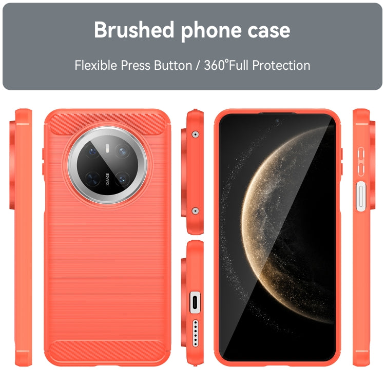 For Huawei Mate 70 Brushed Texture Carbon Fiber TPU Phone Case