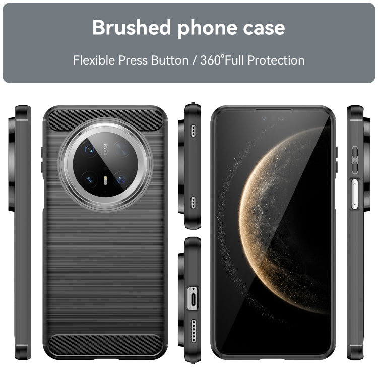 For Huawei Mate 70 Pro / 70 Pro+ Brushed Texture Carbon Fiber TPU Phone Case