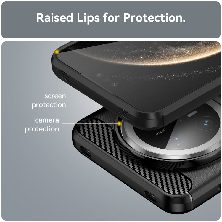 For Huawei Mate 70 Pro / 70 Pro+ Brushed Texture Carbon Fiber TPU Phone Case