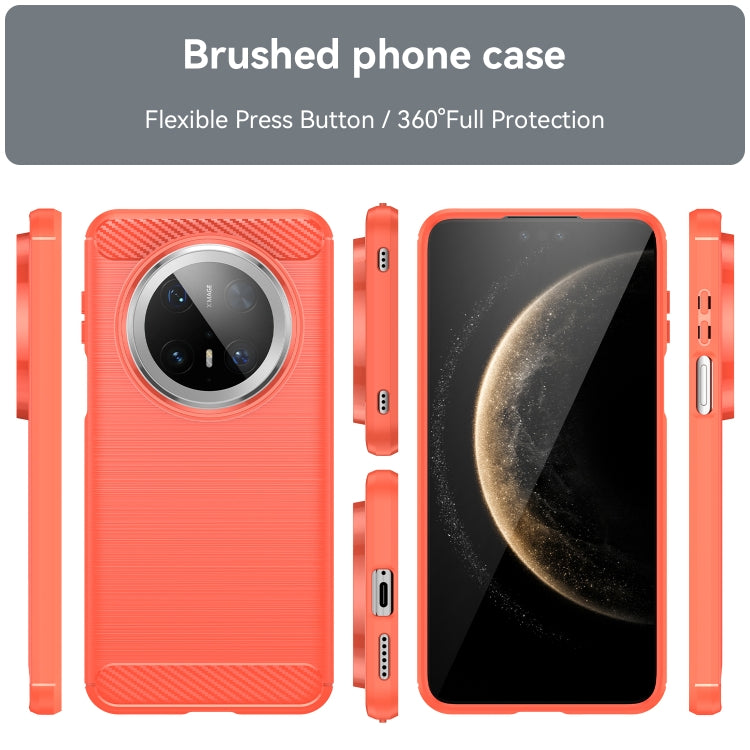 For Huawei Mate 70 Pro / 70 Pro+ Brushed Texture Carbon Fiber TPU Phone Case