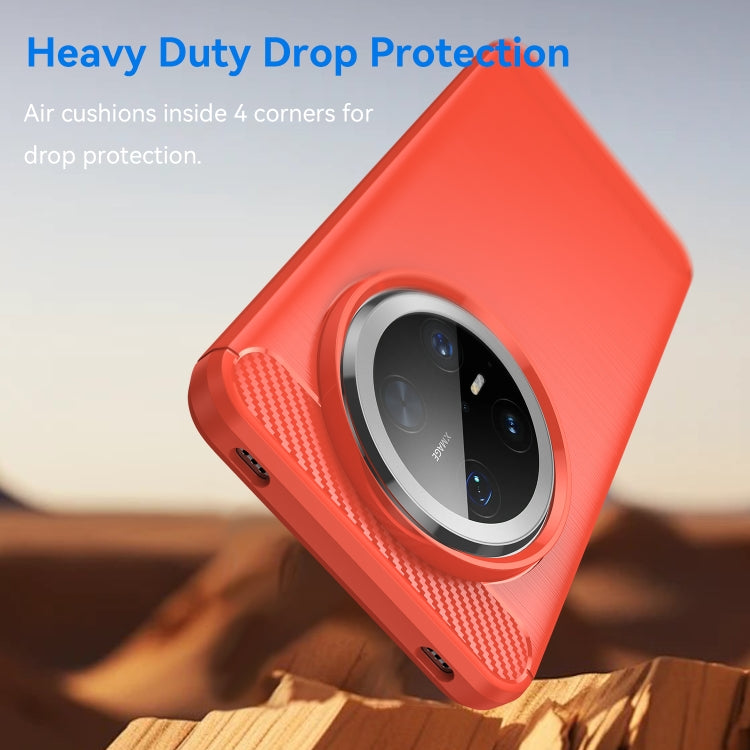 For Huawei Mate 70 Pro / 70 Pro+ Brushed Texture Carbon Fiber TPU Phone Case
