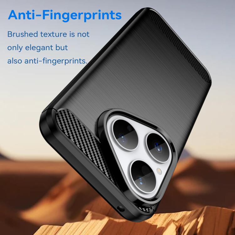 For Huawei Pura 80 5G Brushed Texture Carbon Fiber TPU Phone Case