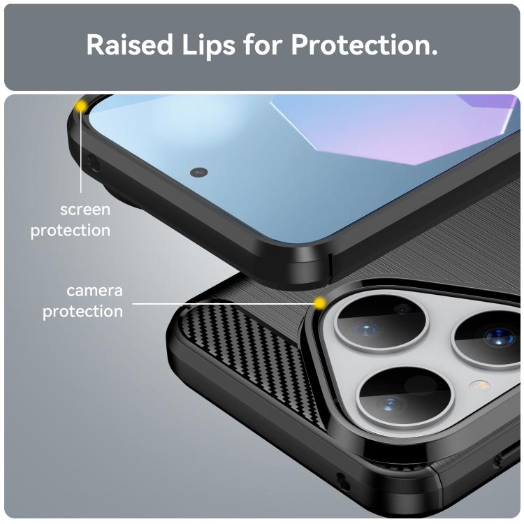 For Huawei Pura 80 5G Brushed Texture Carbon Fiber TPU Phone Case