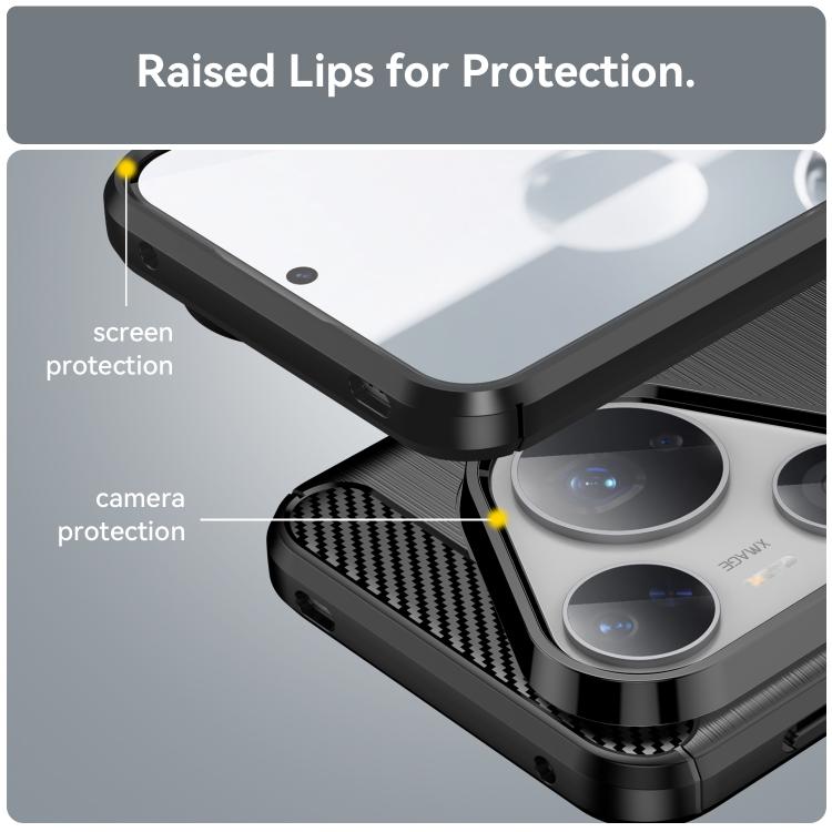 For Huawei Pura 80 Pro 5G Brushed Texture Carbon Fiber TPU Phone Case