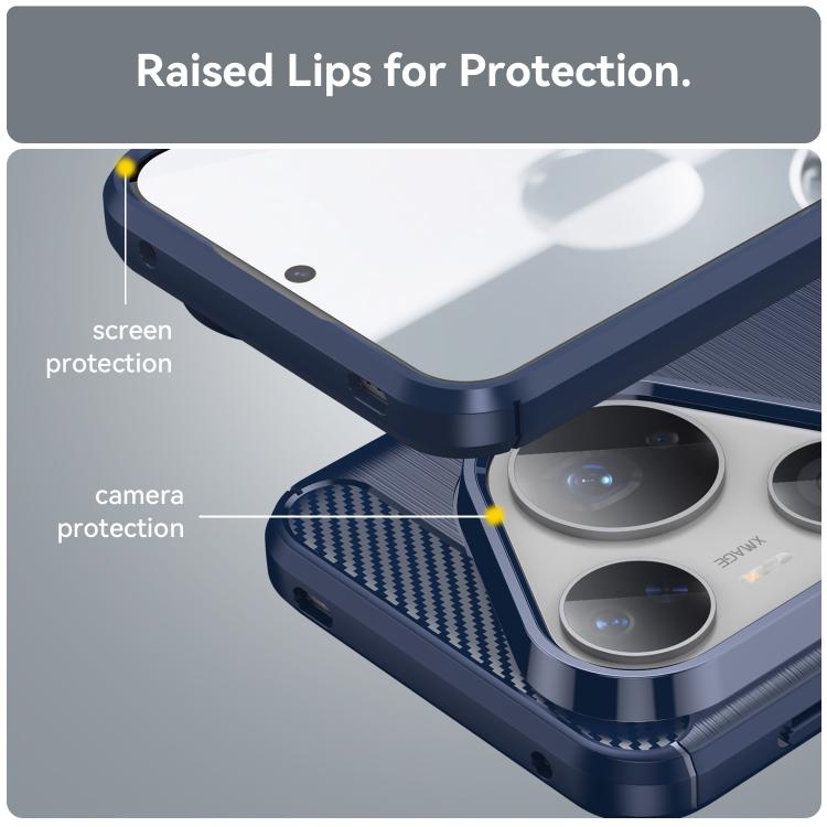 For Huawei Pura 80 Ultra 5G Brushed Texture Carbon Fiber TPU Phone Case