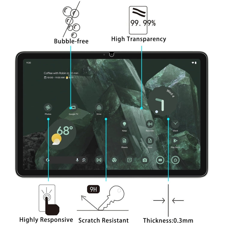 For Google Pixel Tablet 2 11 25pcs 9H 0.3mm Explosion-proof Tempered Glass Film