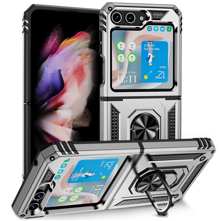 For Samsung Galaxy Z Flip5 Shockproof TPU + PC Phone Case with Holder