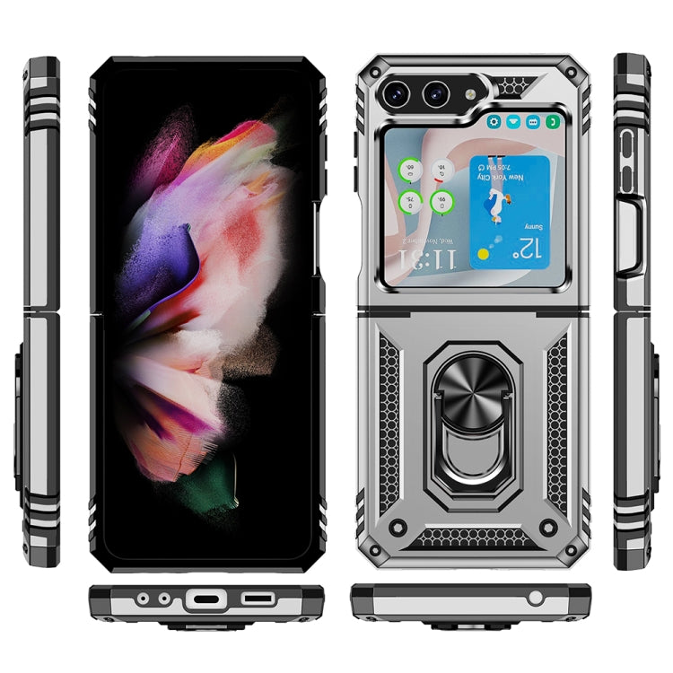 For Samsung Galaxy Z Flip5 Shockproof TPU + PC Phone Case with Holder