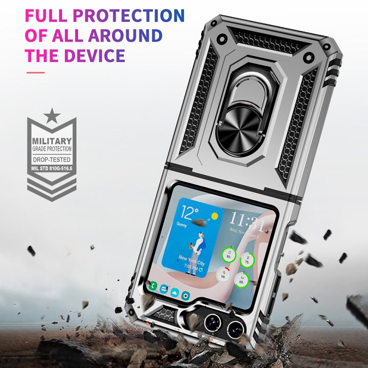 For Samsung Galaxy Z Flip5 Shockproof TPU + PC Phone Case with Holder