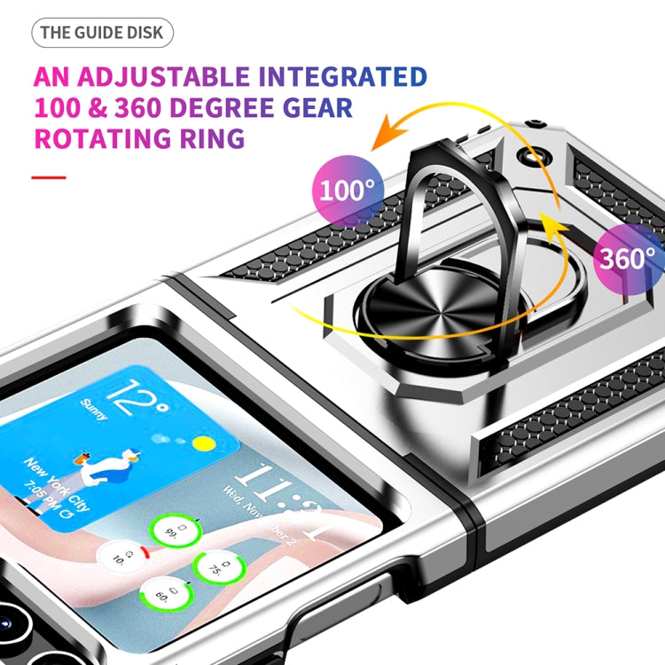 For Samsung Galaxy Z Flip5 Shockproof TPU + PC Phone Case with Holder