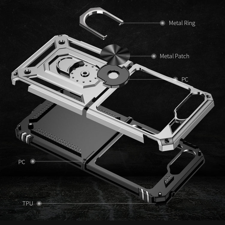 For Samsung Galaxy Z Flip5 Shockproof TPU + PC Phone Case with Holder