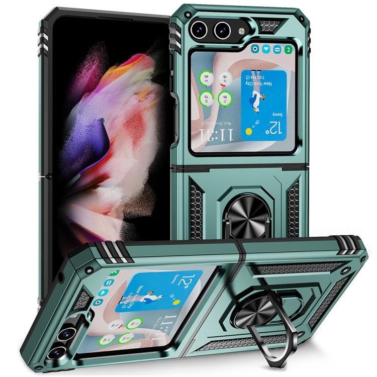 For Samsung Galaxy Z Flip5 Shockproof TPU + PC Phone Case with Holder