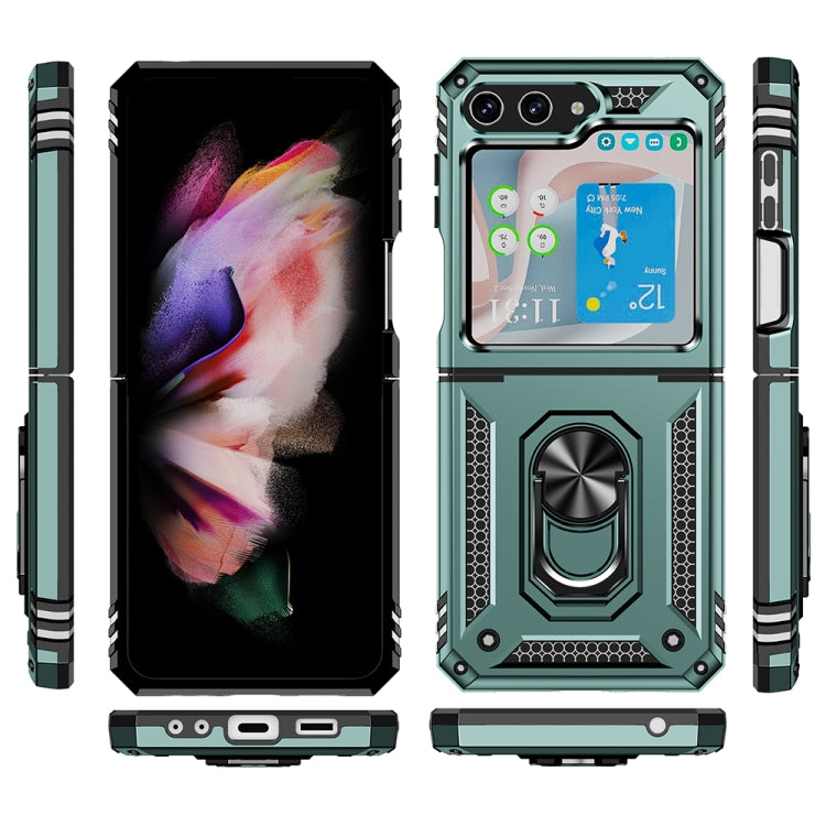 For Samsung Galaxy Z Flip5 Shockproof TPU + PC Phone Case with Holder