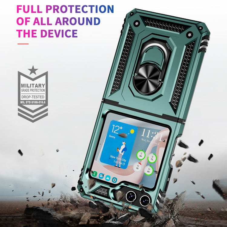 For Samsung Galaxy Z Flip5 Shockproof TPU + PC Phone Case with Holder