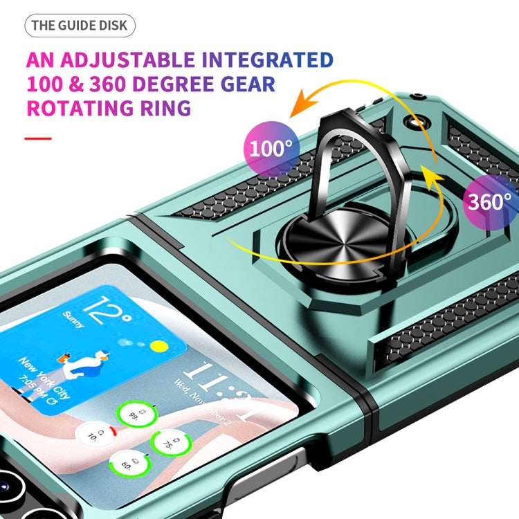 For Samsung Galaxy Z Flip5 Shockproof TPU + PC Phone Case with Holder