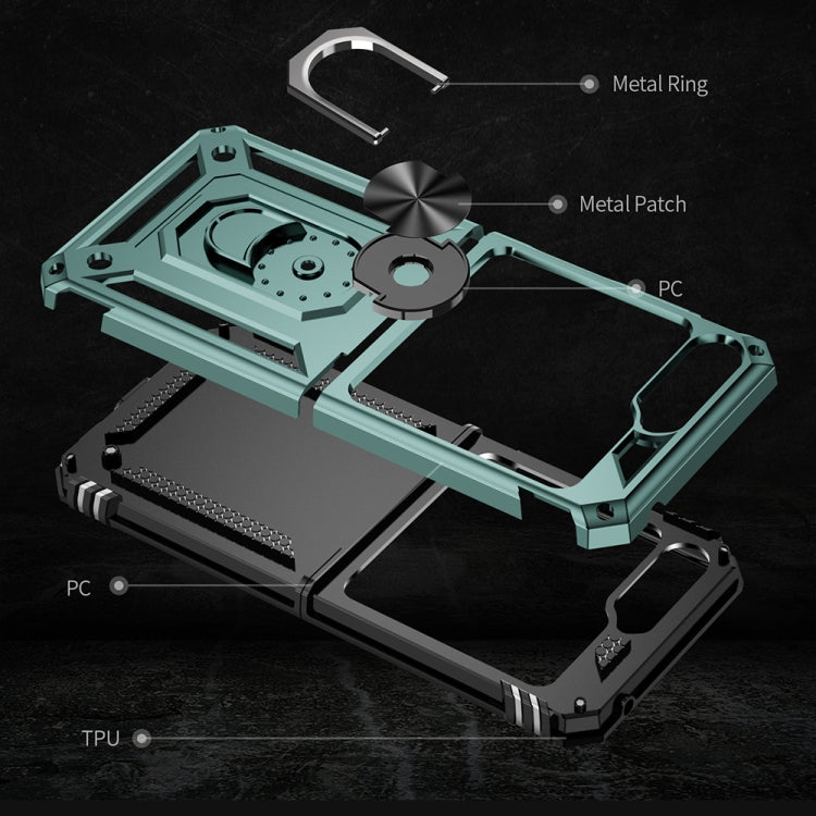 For Samsung Galaxy Z Flip5 Shockproof TPU + PC Phone Case with Holder