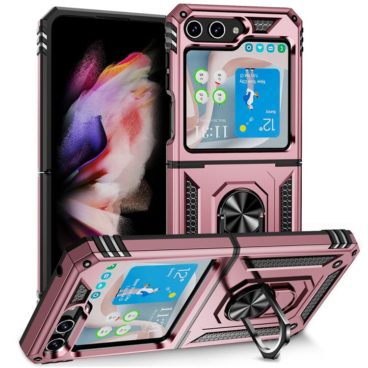 For Samsung Galaxy Z Flip5 Shockproof TPU + PC Phone Case with Holder