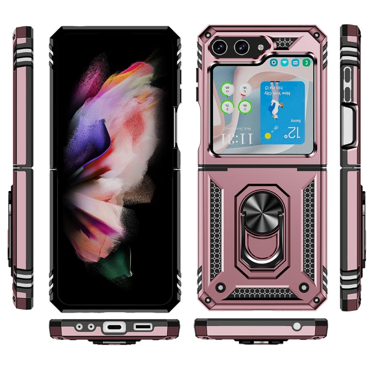 For Samsung Galaxy Z Flip5 Shockproof TPU + PC Phone Case with Holder