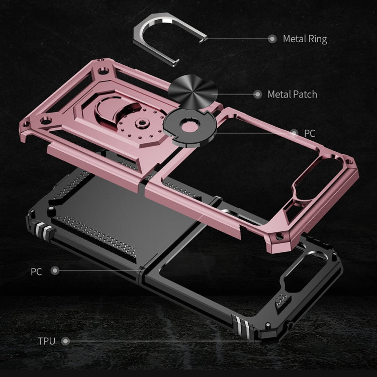 For Samsung Galaxy Z Flip5 Shockproof TPU + PC Phone Case with Holder