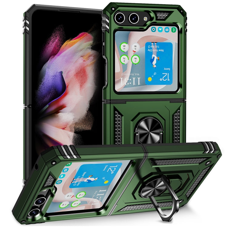 For Samsung Galaxy Z Flip5 Shockproof TPU + PC Phone Case with Holder