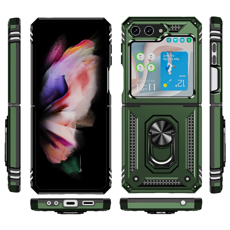 For Samsung Galaxy Z Flip5 Shockproof TPU + PC Phone Case with Holder