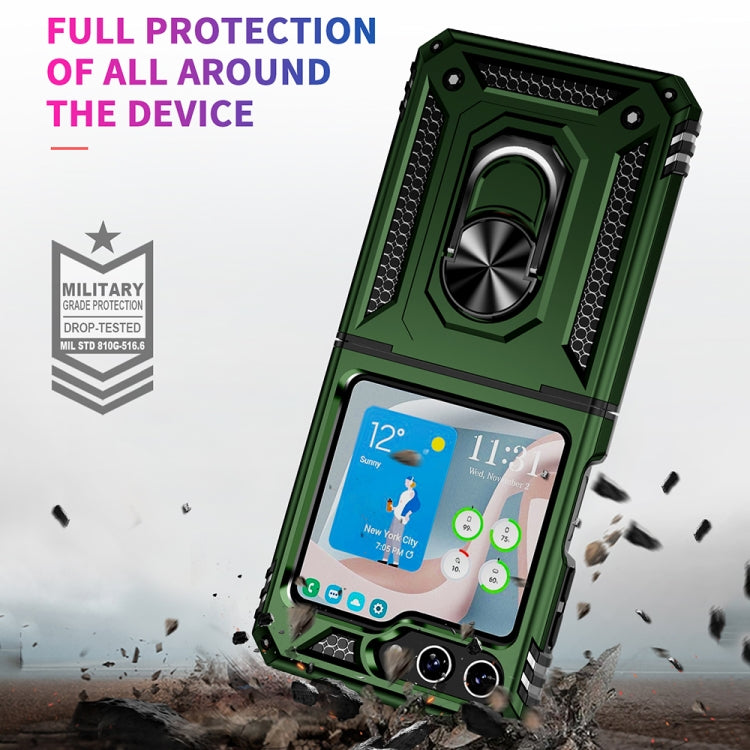For Samsung Galaxy Z Flip5 Shockproof TPU + PC Phone Case with Holder