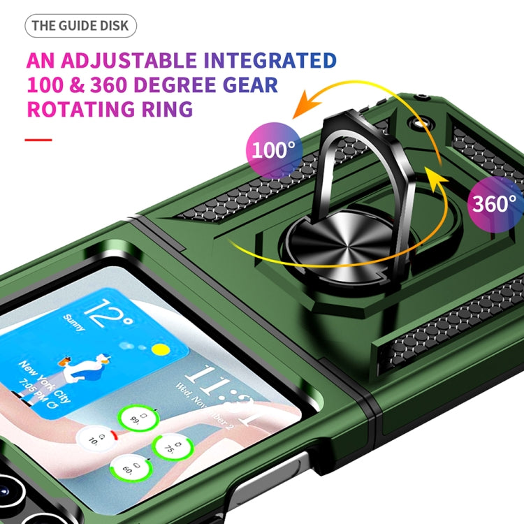 For Samsung Galaxy Z Flip5 Shockproof TPU + PC Phone Case with Holder