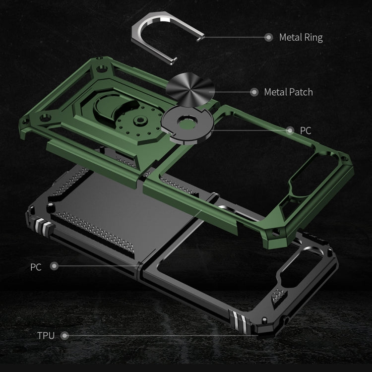 For Samsung Galaxy Z Flip5 Shockproof TPU + PC Phone Case with Holder