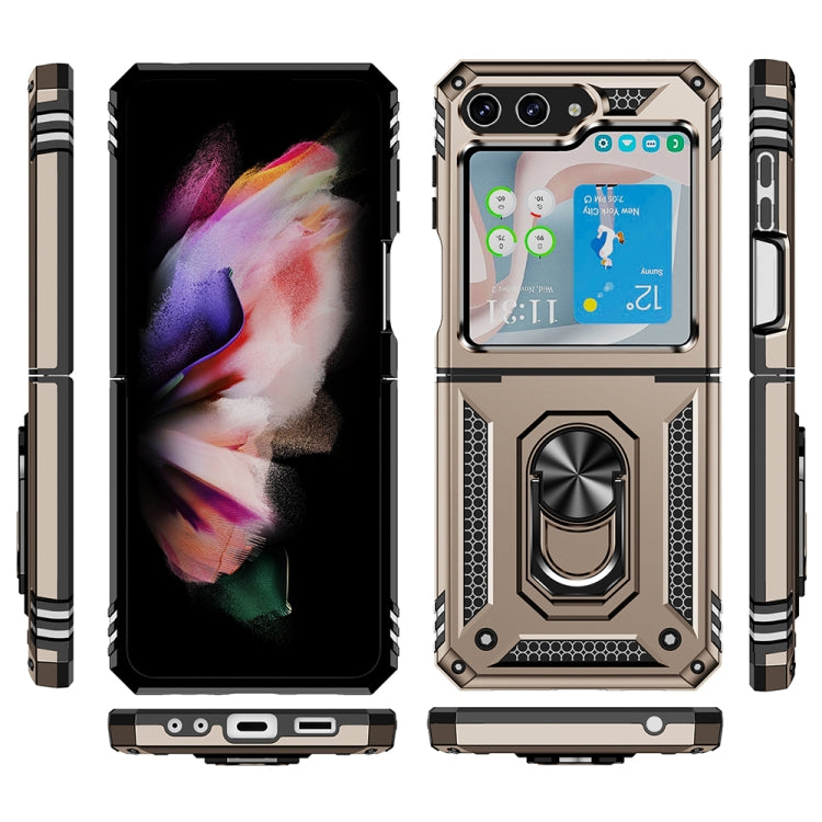 For Samsung Galaxy Z Flip5 Shockproof TPU + PC Phone Case with Holder