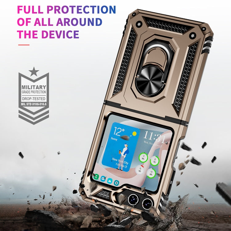 For Samsung Galaxy Z Flip5 Shockproof TPU + PC Phone Case with Holder