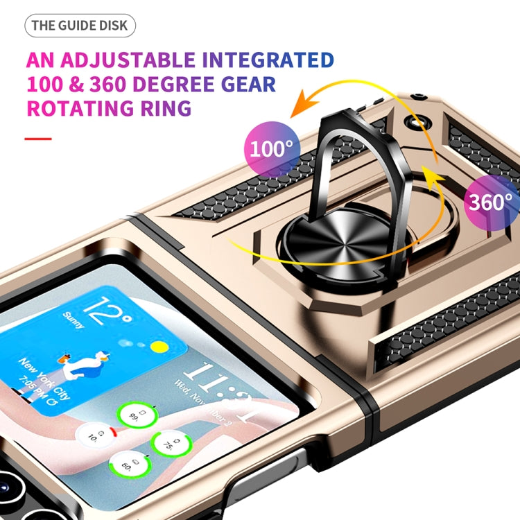 For Samsung Galaxy Z Flip5 Shockproof TPU + PC Phone Case with Holder