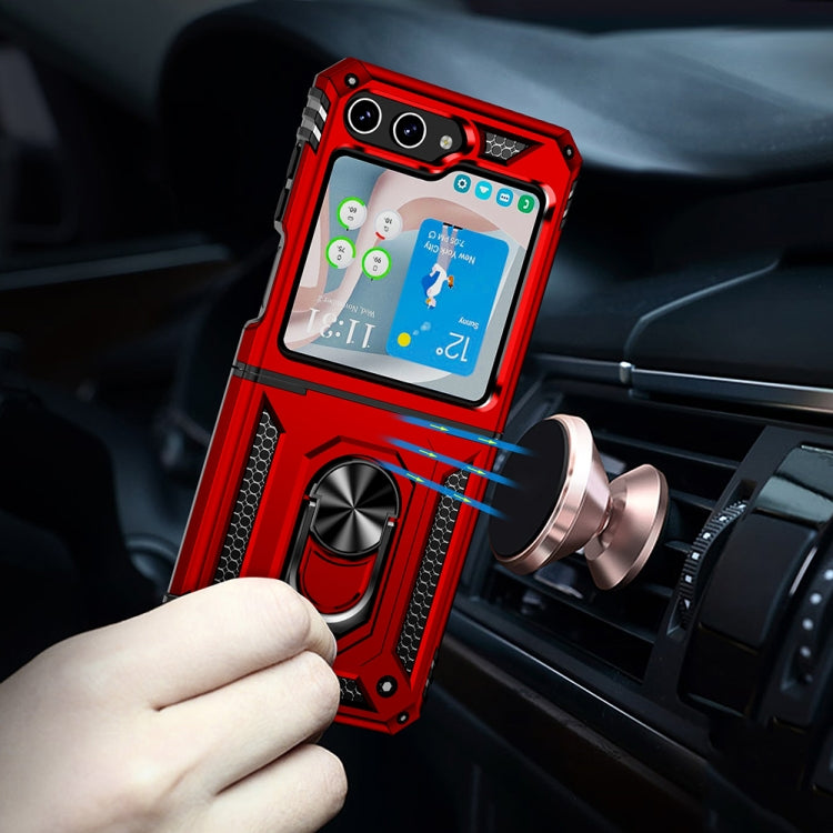 For Samsung Galaxy Z Flip5 Shockproof TPU + PC Phone Case with Holder