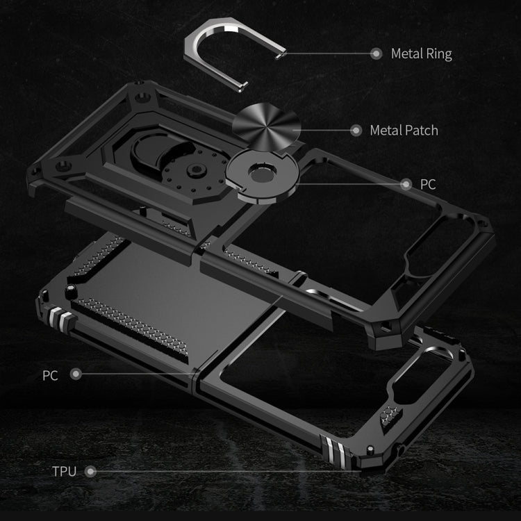 For Samsung Galaxy Z Flip5 Shockproof TPU + PC Phone Case with Holder