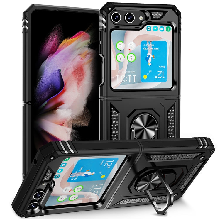 For Samsung Galaxy Z Flip5 Shockproof TPU + PC Phone Case with Holder