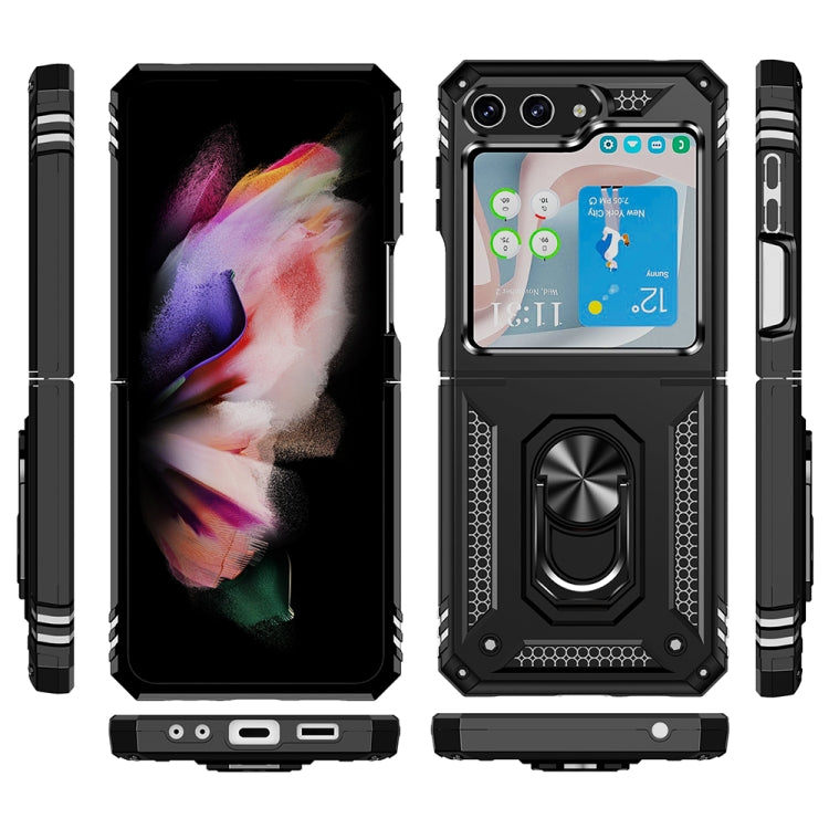 For Samsung Galaxy Z Flip5 Shockproof TPU + PC Phone Case with Holder