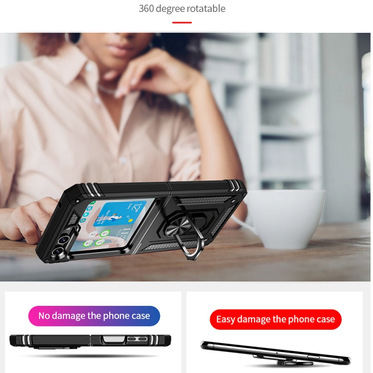 For Samsung Galaxy Z Flip5 Shockproof TPU + PC Phone Case with Holder