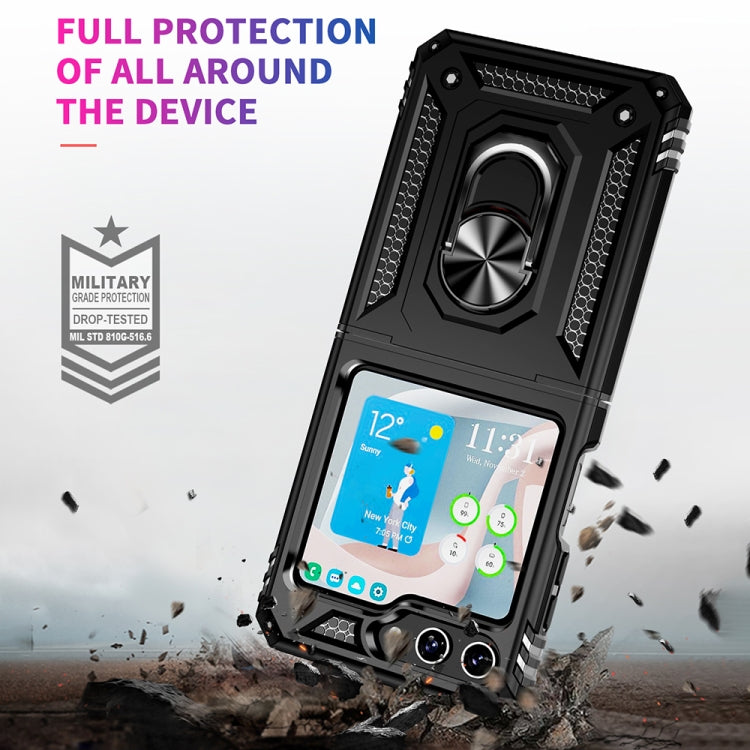 For Samsung Galaxy Z Flip5 Shockproof TPU + PC Phone Case with Holder