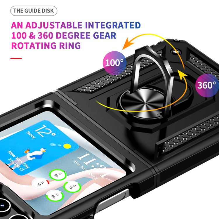 For Samsung Galaxy Z Flip5 Shockproof TPU + PC Phone Case with Holder