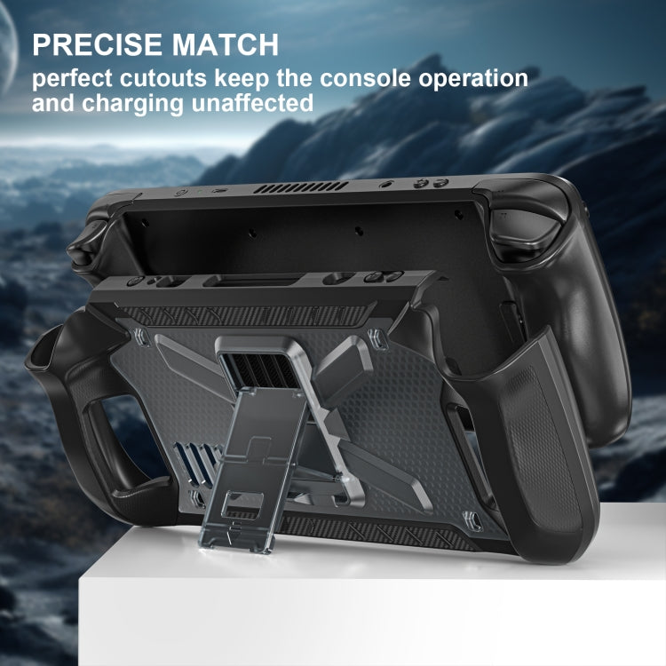 For Steam Deck Shockproof Game Console Case with Holder & Shoulder Strap