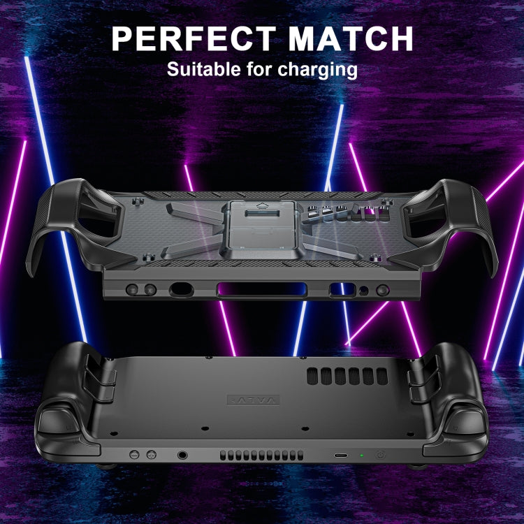 For Steam Deck Shockproof Game Console Case with Holder & Shoulder Strap