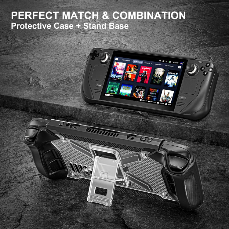 For Steam Deck Shockproof Game Console Case with Holder & Shoulder Strap
